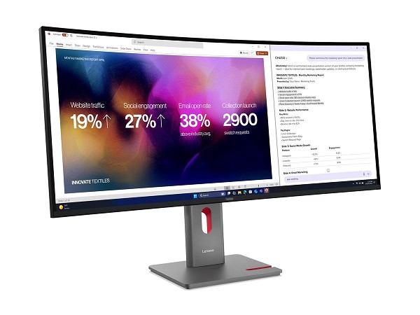 Preview: Lenovo ThinkVision P40WD-40 - LED-Monitor - gebogen - 101.6  hinten