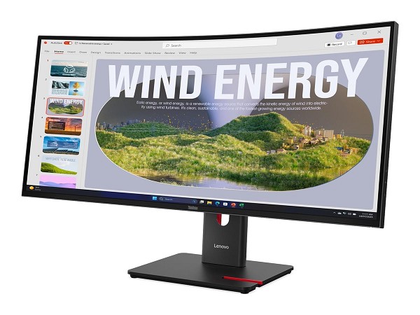 Preview: Lenovo ThinkVision T34WD-40 - LED-Monitor - geboge hinten