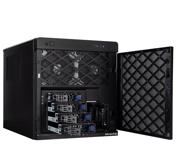 bluechip SERVERline T30350r, Tower-Server, AMD EPYC 4124P, 1 hinten