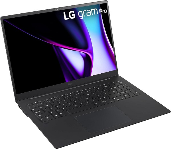 LG gram Pro 16 (2024), schwarz, Core Ultra 7 155H, hinten