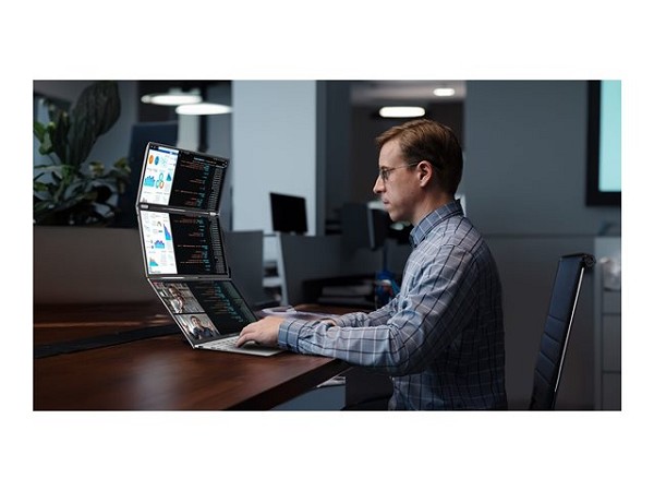 ASUS ZenScreen Duo OLED MQ149CD - Dual-OLED-Monito vorn links