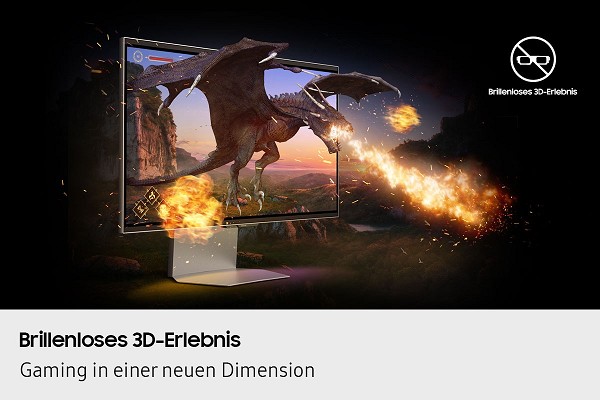 Samsung 27" Odyssey 3D (G90XF) 4K 165 Hz Gaming Mo unten