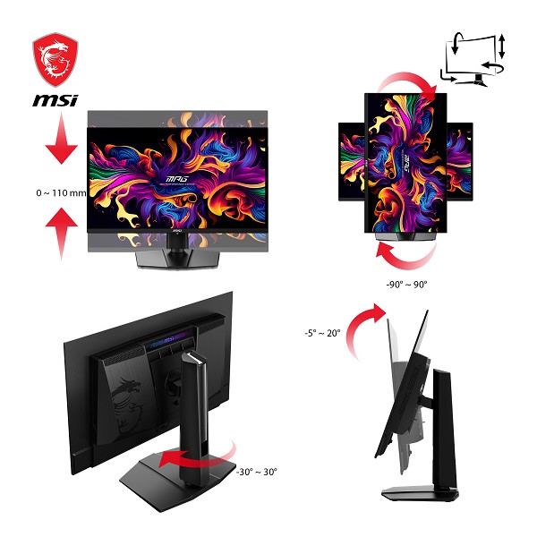 MSI MPG 271QRXDE QD-OLED Computerbildschirm 67,3 c oben