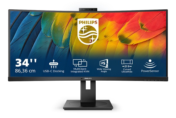 Preview: Philips 34B1U5600CH - 5000 Series - LED-Monitor - hinten