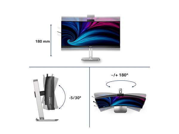 Preview: Philips 34B2U6603CH - 6000 Series - LED-Monitor - rechts