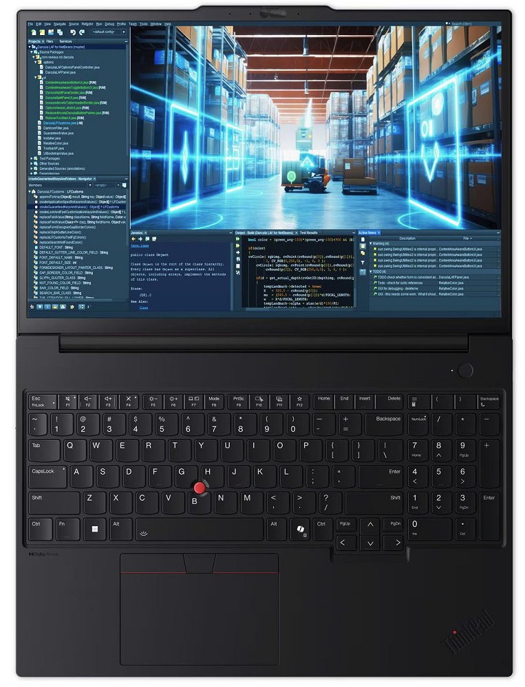 Lenovo ThinkPad P16v Gen 3, 16", Core Ultra 7 255H, 32 GB RA hinten