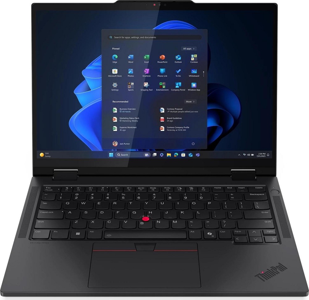 Lenovo ThinkPad T14s 2-in-1 G1, schwarz, Core Ultra 7 255U,  hinten