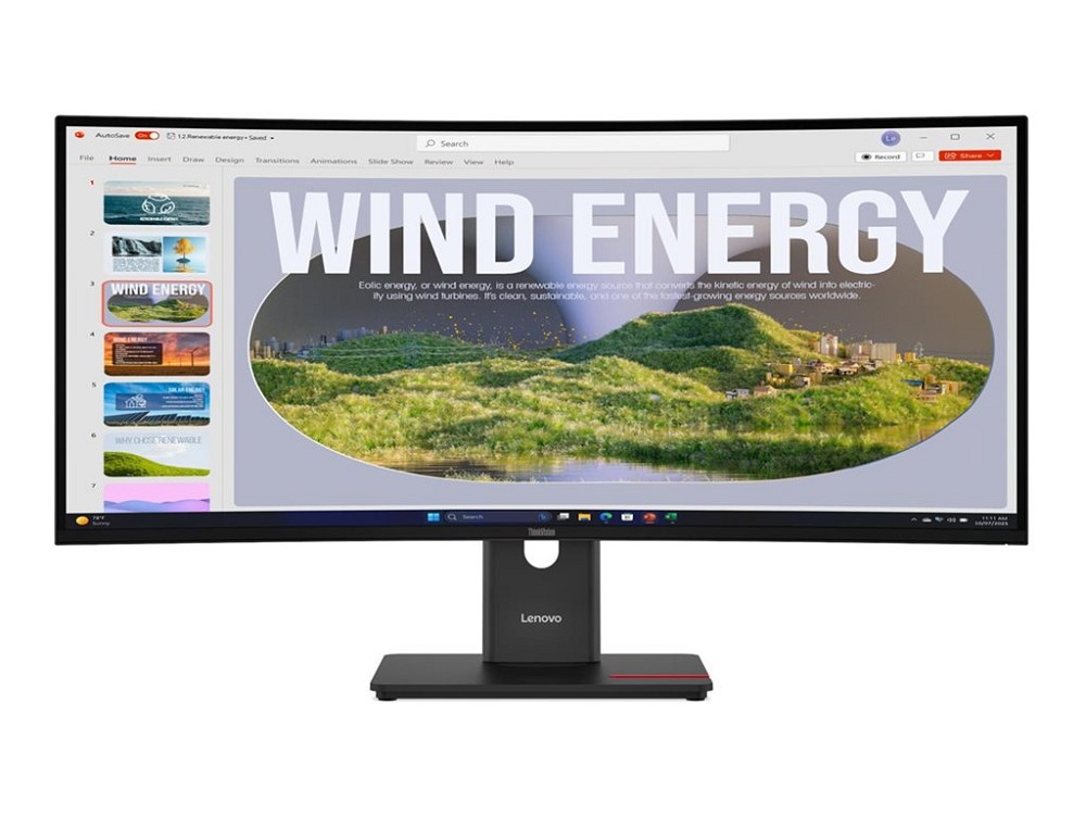 Lenovo ThinkVision T34WD-40 - LED-Monitor - geboge