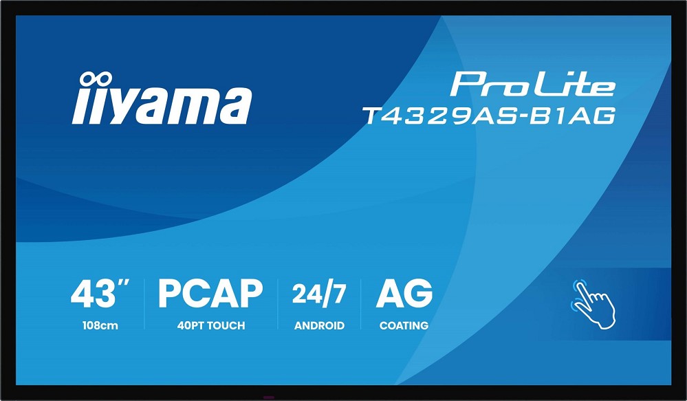 iiyama T4329AS-B1AG – 43", 3840 × 2160, VA, Touch, Android *B-War 21