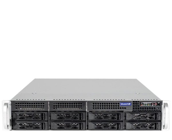 bluechip SERVERline R32314s – 2HE Rack-Server, AMD hinten