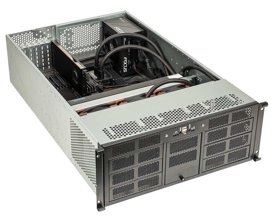 bluechip BUSINESSline WS1310R – AMD Ryzen Threadripper 7960X hinten