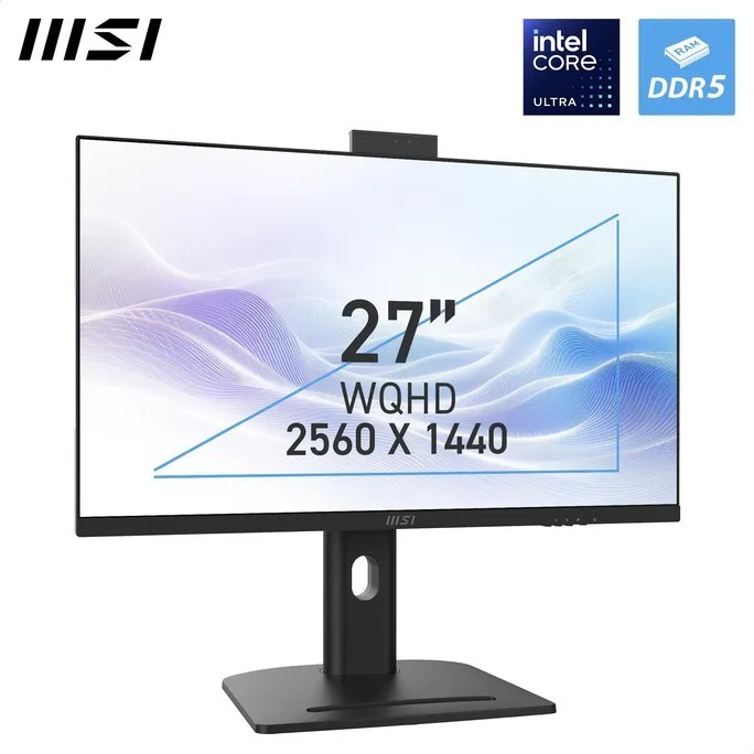 MSI Modern AM273QP AI 1UMG-409AT, 27" WQHD IPS 100Hz, Intel  hinten