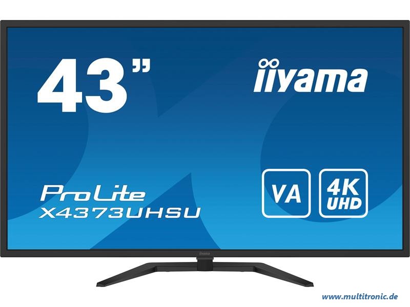 iiyama ProLite X4373UHSU-B1 - LED-Monitor - 4K - 109.2 cm (43") - 974