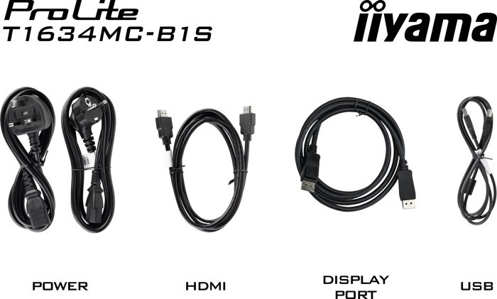 iiyama ProLite T1634MC-B1S, 15.6"  vorn rechts vorn rechts