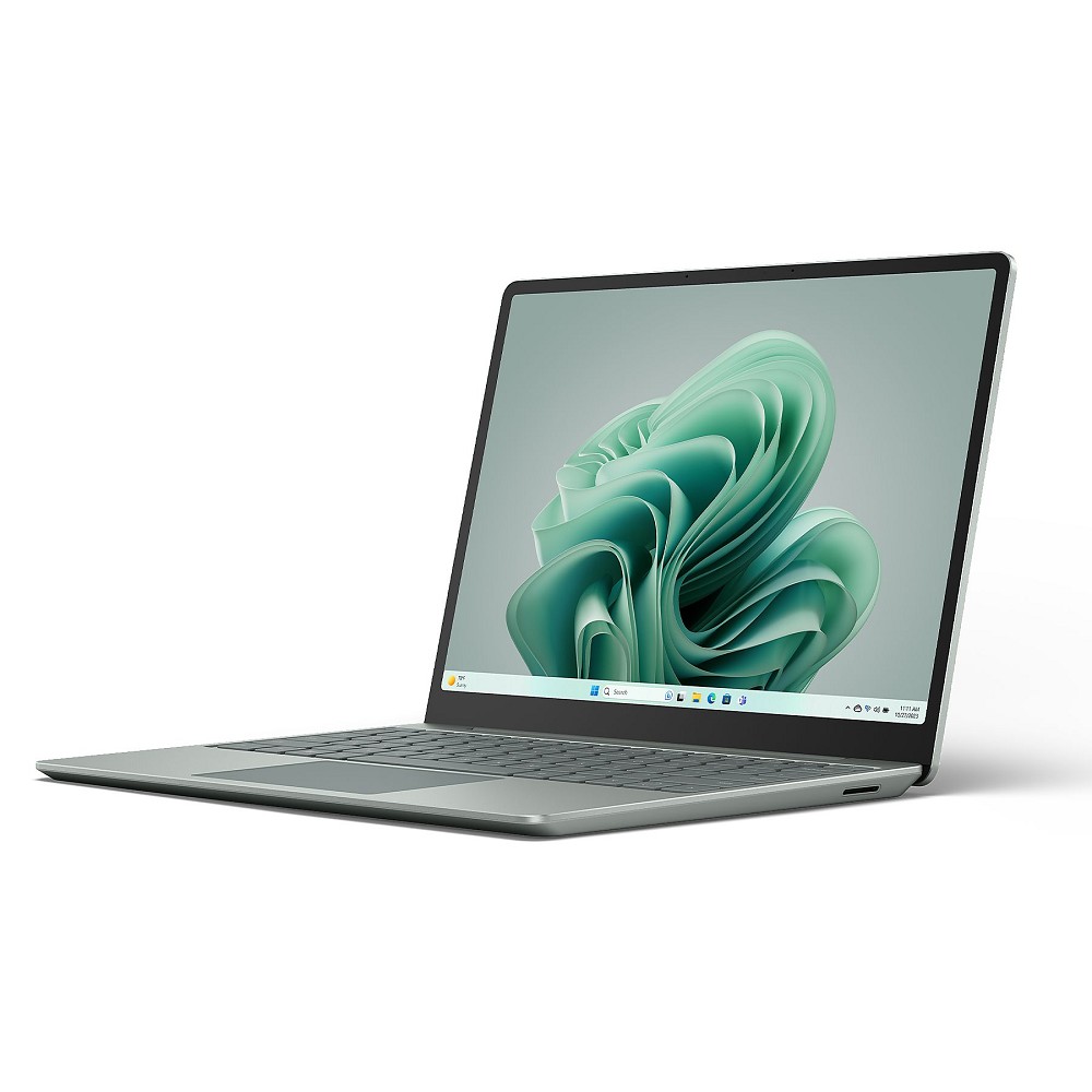 Microsoft Surface Laptop Go 3, Salbei, Core i5-123 hinten