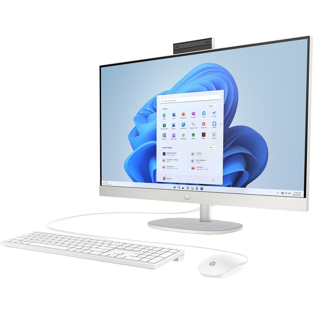 HP All-in-One 27-cr1001ng, weiß, Core Ultra 7 155U hinten