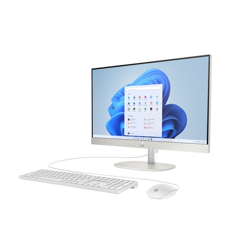 HP All-in-One 27-cr0109ng, weiß, Core i3-N300, 8GB links