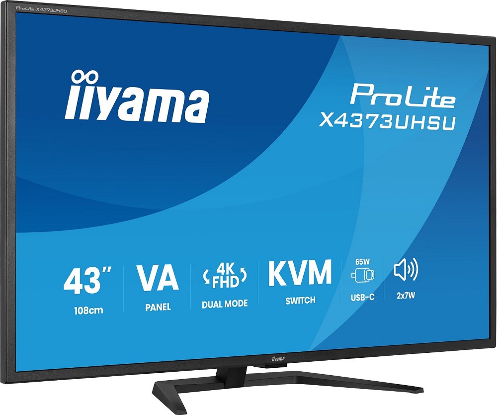 iiyama ProLite X4373UHSU-B2 - 108 cm (42.5") 3840 x 2160 Pix hinten