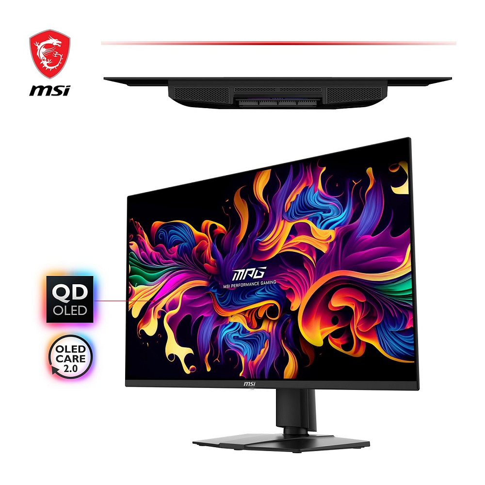 MSI MPG 271QRXDE QD-OLED Computerbildschirm 67,3 c hinten
