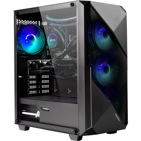 GAMEMAX Striker 7627 Gaming-PC, Ryzen 5 9600X, 32GB RAM, 1TB hinten
