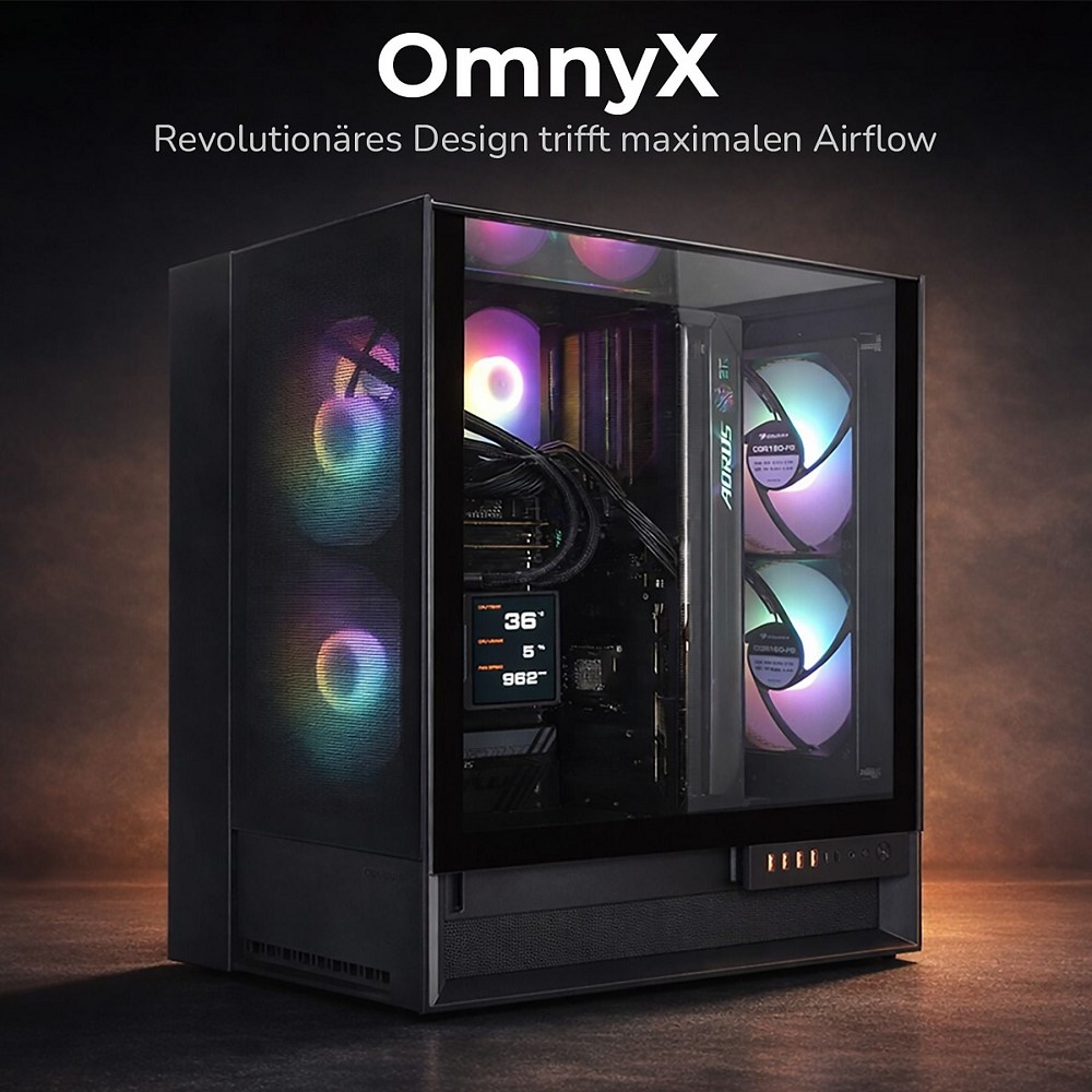 COUGAR OmnyX BK 8148 Gaming-PC, Ryzen 9 9950X3D, 64GB RAM, 2 oben