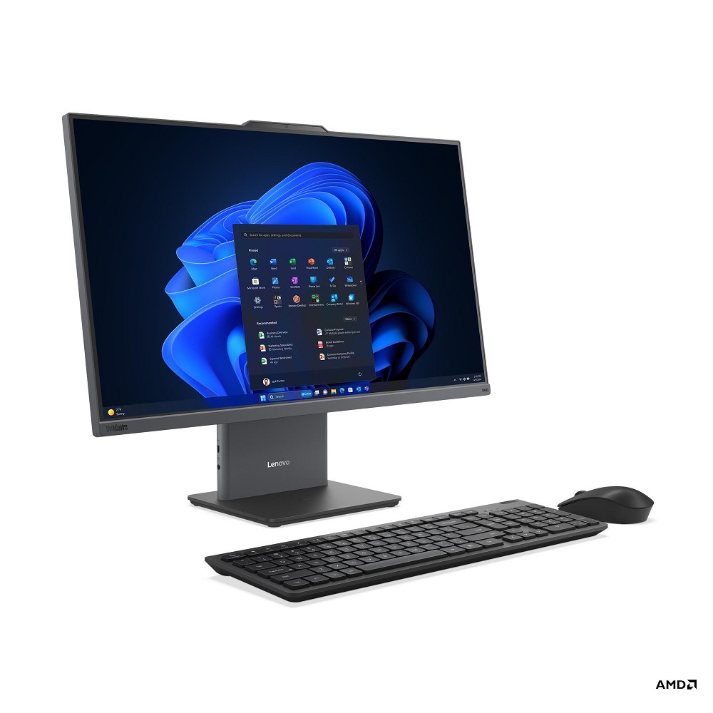 Lenovo ThinkCentre neo 55a 24 Gen 6, 23,8" FHD, AMD Ryzen 5  hinten