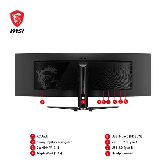 MSI MPG 491CQPDE QD-OLED - OLED-Monitor - Gaming - oben