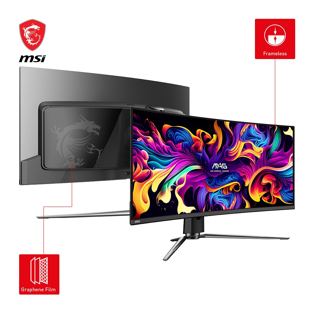 MSI MAG 341CQPDE QD-OLED Computerbildschirm 86,4 c links