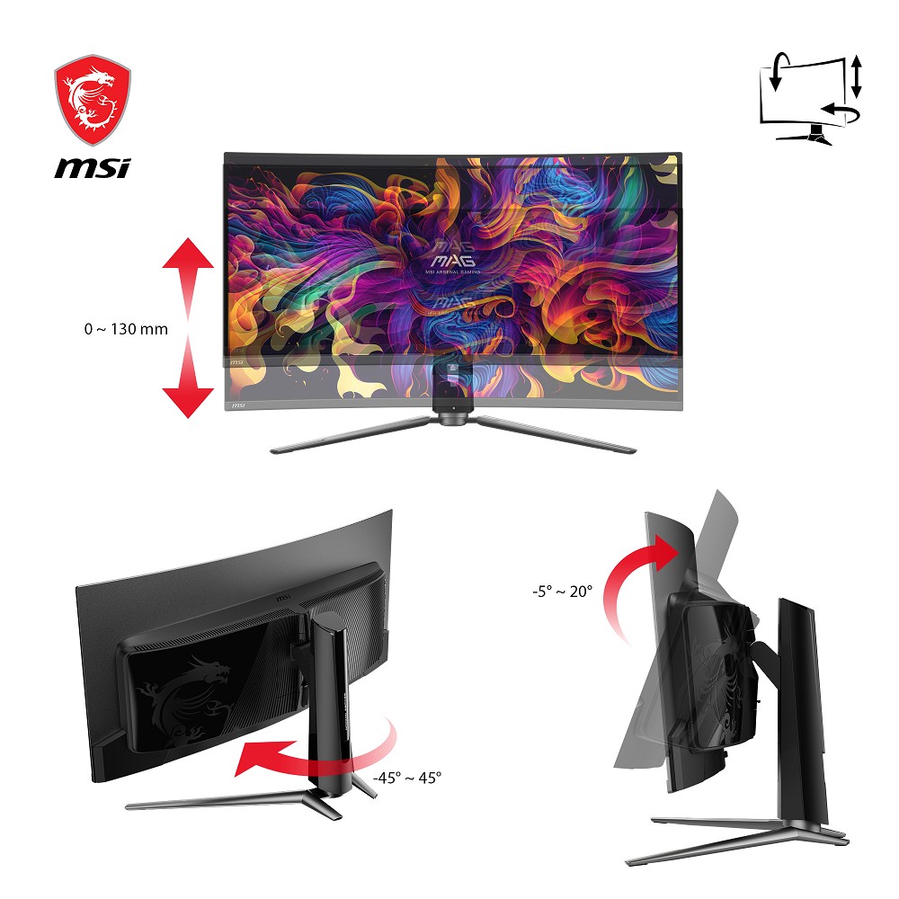 MSI MAG 341CQPDE QD-OLED Computerbildschirm 86,4 c oben