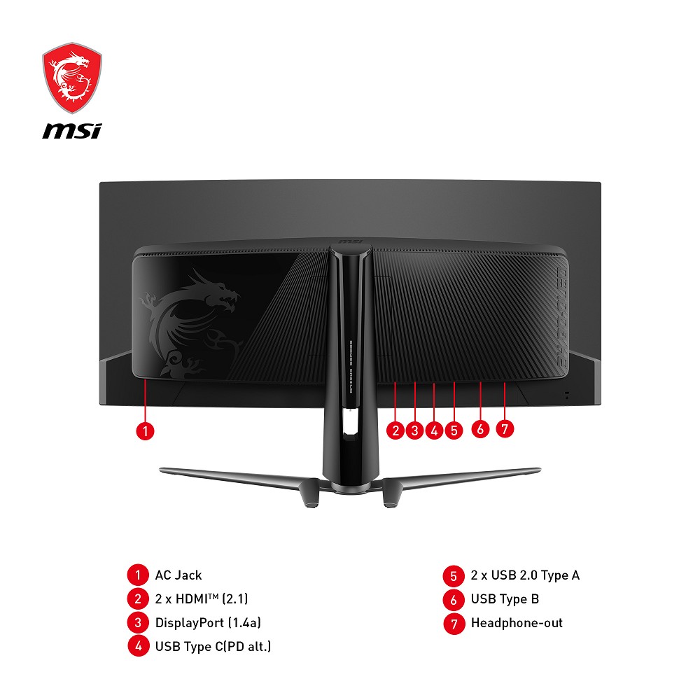 MSI MAG 341CQPDE QD-OLED Computerbildschirm 86,4 c unten