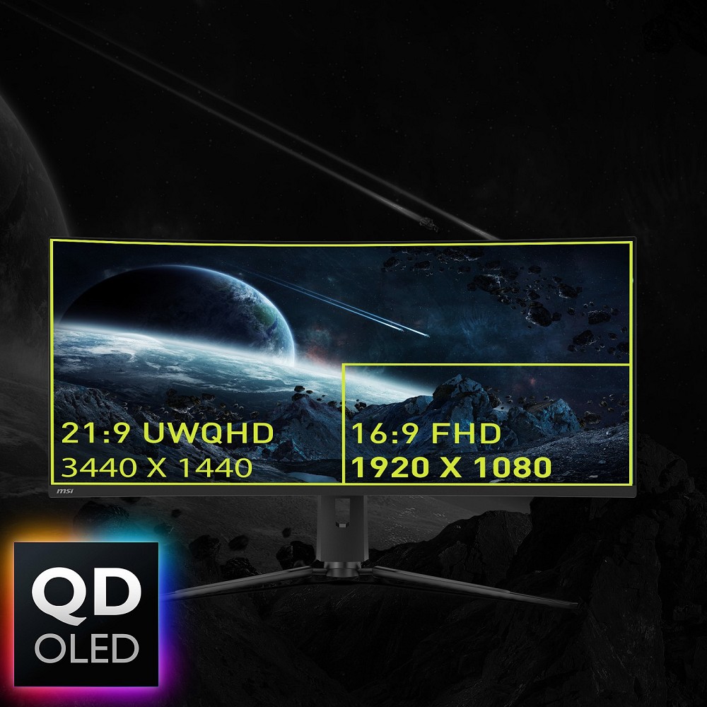 MSI MAG 341CQPDE QD-OLED Computerbildschirm 86,4 c innen