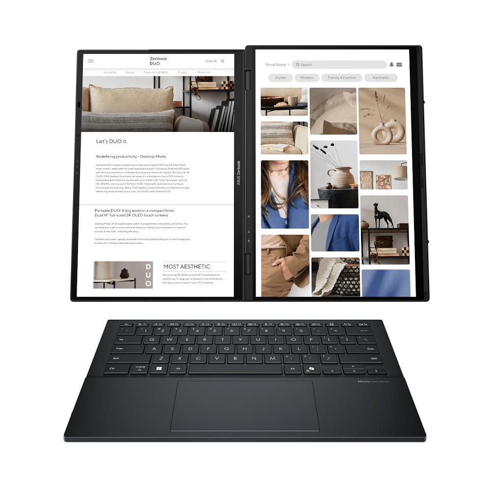 ASUS Zenbook Duo UX8406CA-QL055W – 14" Touch, Inte hinten