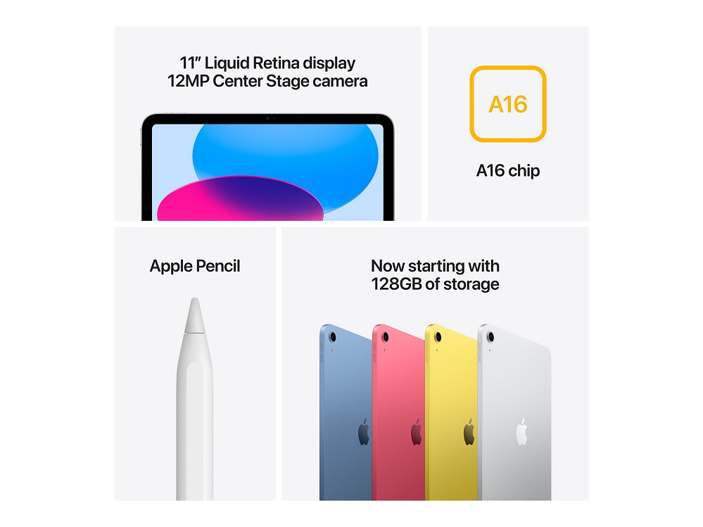 Apple iPad A16 Wi-Fi - Tablet - 128 GB - 27.9 cm ( oben