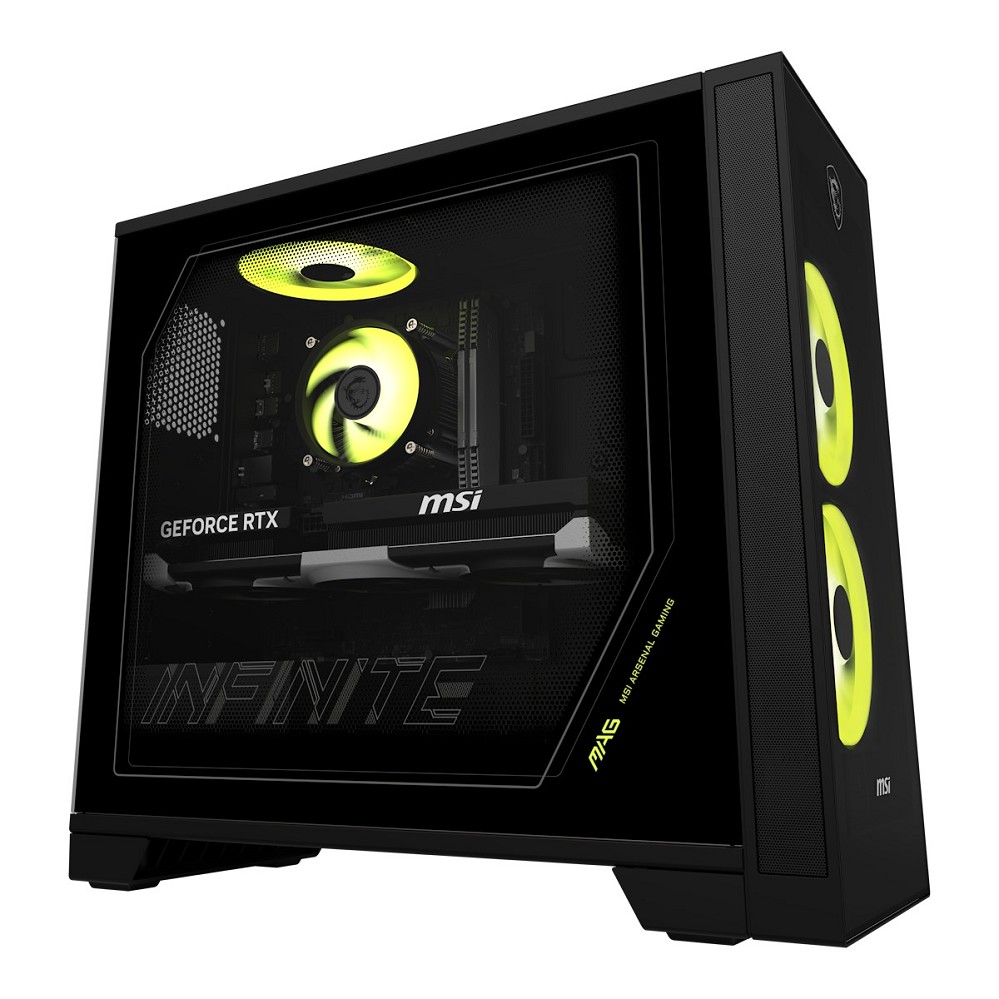 MSI MAG Infinite S AI 2NVP7-004XAT, 25-Liter Gaming-PC, Inte hinten