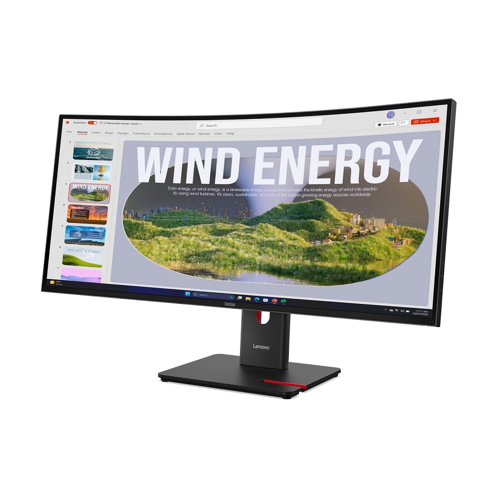 Lenovo ThinkVision T34WD-40 LED display 86,4 cm (3 hinten