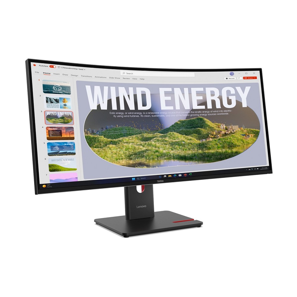 Lenovo ThinkVision T34WD-40 LED display 86,4 cm (3 rechts
