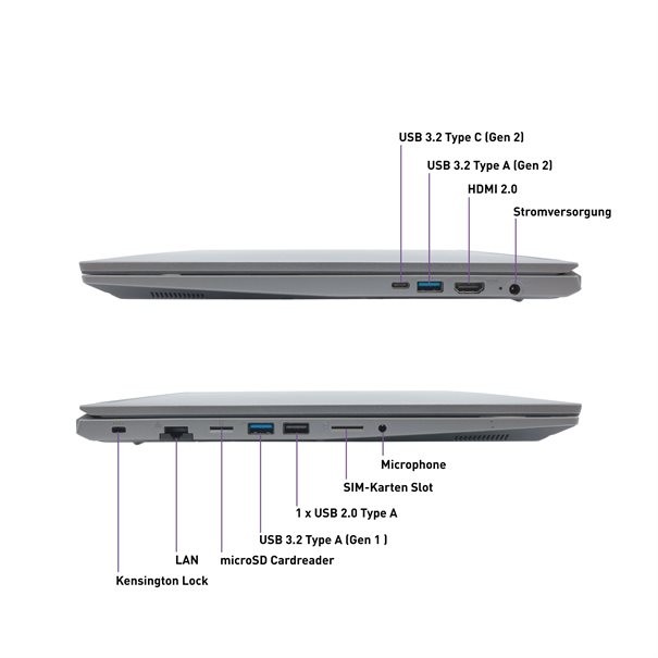 TERRA MOBILE 1717R - 17.3" | Intel Core i5-1334U | rechts